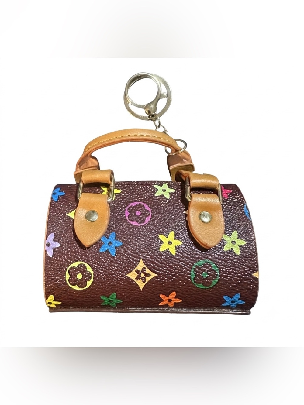 Bag Charm/Coin Purse - Brown Multicolor
